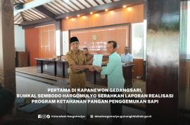 PERTAMA DI GEDANGSARI, BUMKAL SEMBODO HARGOMULYO  SERAHKAN LAPORAN REALISASI PROGRAM KETAPANG